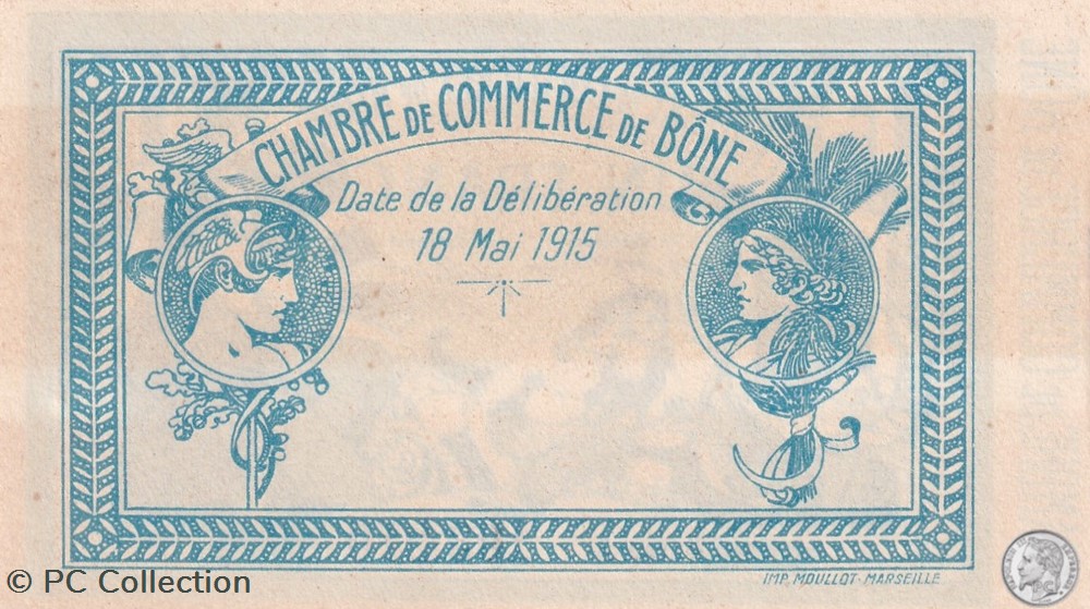 138-3- 18/5/1915 Bône 1 Franc Série A billets afrique algerie 138 3 18 5 1915 bone 1 franc serie a