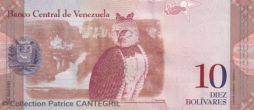 10 Bolívares Banco Central de Venezuela 03.09.2009 Unc Pick 90b billets amerique du sud 10 bolivares banco central de venezuela 03 09 2009 unc pick 90b