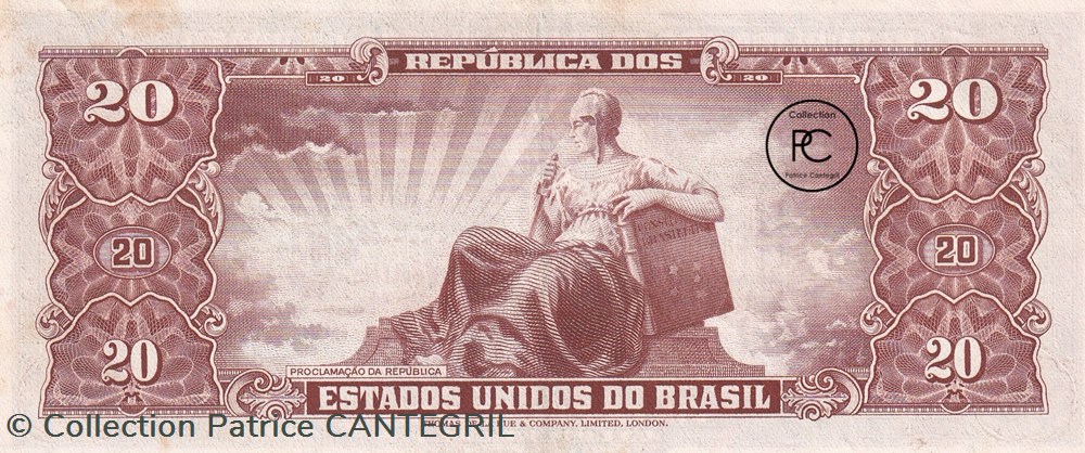 1962 Pick178a.1, 20 Cruzeiro brésilien Spl billets amerique du sud 1962 pick178a 1 20 cruzeiro bresilien spl