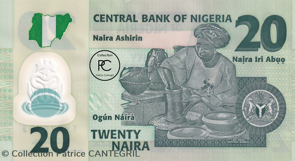 2009 Pick34e.1 20 ₦ - Naira nigérien Unc billets afrique nigeria 2009 pick34e 1 20 naira nigerien unc