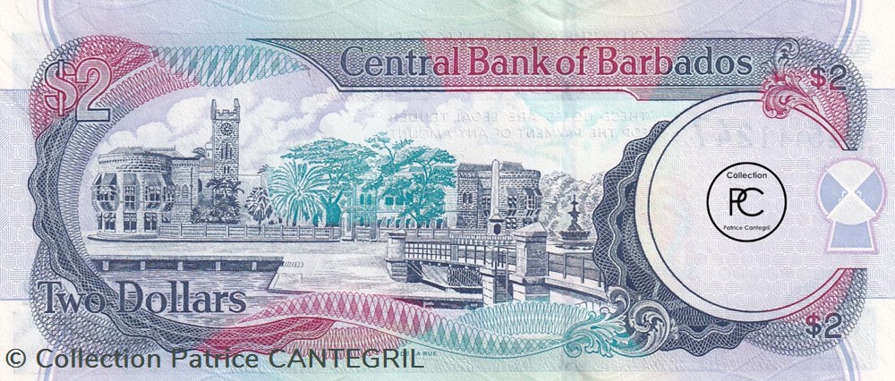 2007 Pick-66a 2 Bds$ - Dollar barbadien Unc billets amerique centrale et caraibes barbade 2007 pick 66a 2 bds dollar barbadien unc