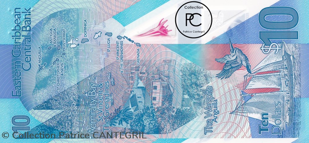 2019 Pick56a 10 EC$ - Dollar des Caraïbes orientales Unc billets amerique centrale et 2019 pick56a 10 ec dollar des caraibes orientales unc