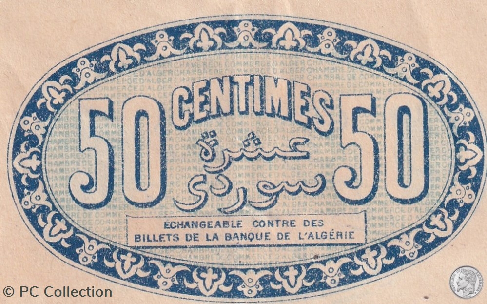 137-8-13/1/1915 Alger 50 cts Cdc. (3) billets afrique algerie 137 8 13 1 1915 alger 50 cts cdc 3