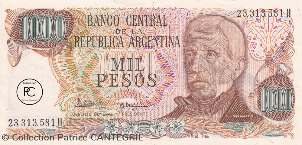 1981 Pick304c.3 1 000 $L - Peso ley argentin Unc billets amerique du sud argentine 1981 pick304c 3 1 000 l peso ley argentin unc