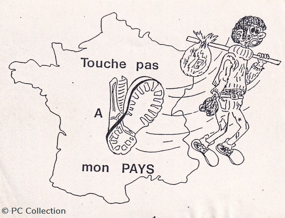 ANCIEN autocollant TOUCHE PAS A LA FRANCE OAS militaria ancien autocollant touche pas a la france oas