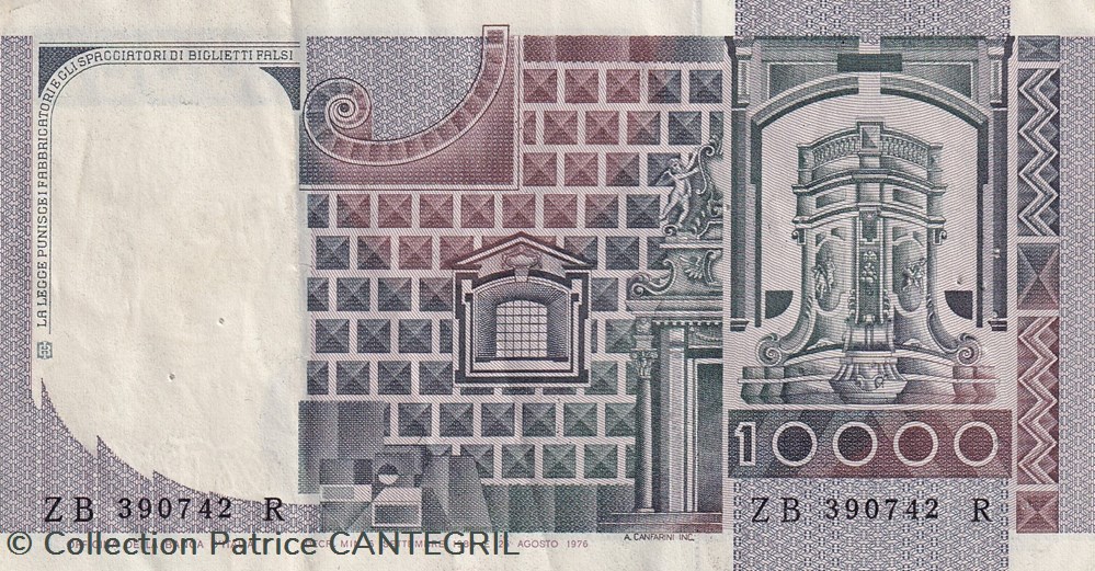 10.000 Lire Banca d'Italia 1976 TTB Pick 106a billets europe italie 10 000 lire banca italia 1976 ttb pick 106a