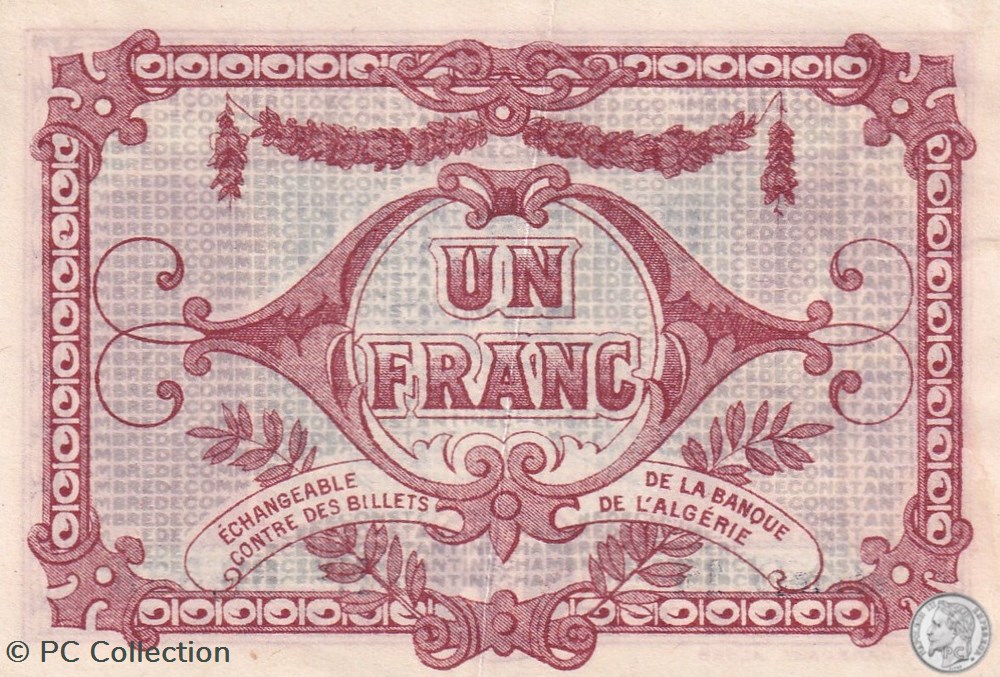 billets afrique algerie 140 24 13 4 1920 constantine 1 franc cdc series d11