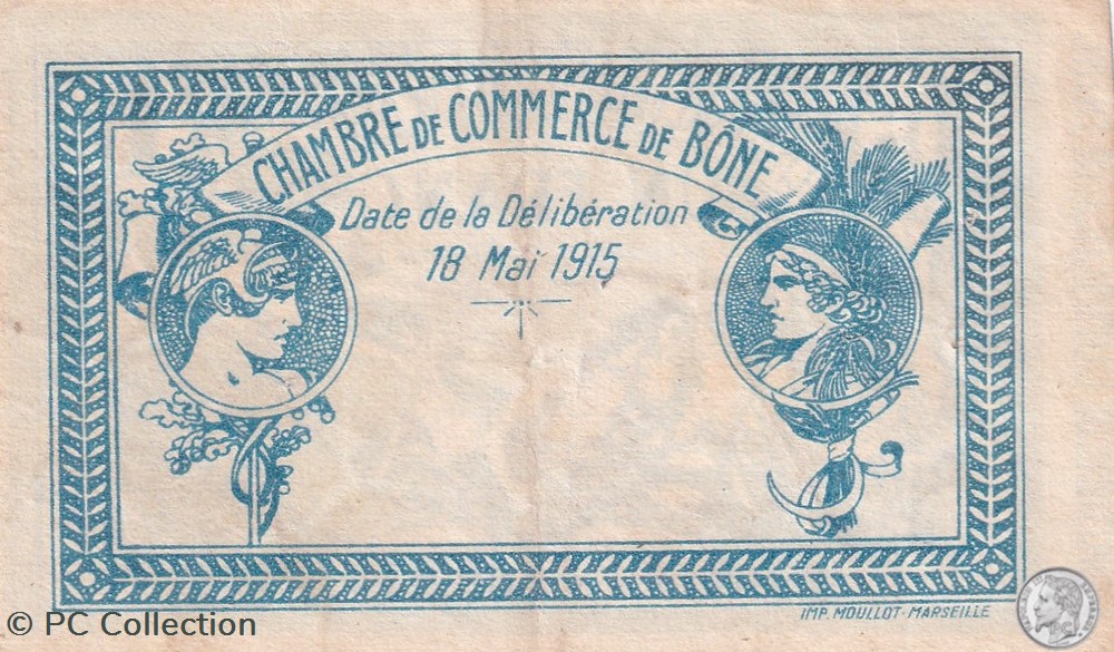 138-3- 18/5/1915 Bône 1 Franc Série C billets afrique algerie 138 3 18 5 1915 bone 1 franc serie c