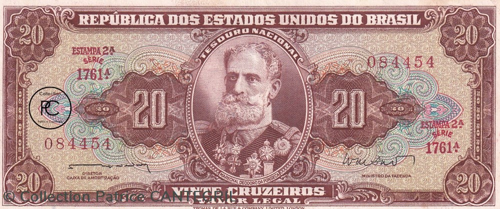 1962 Pick178a.1, 20 Cruzeiro brésilien Spl billets amerique du sud 1962 pick178a 1 20 cruzeiro bresilien spl