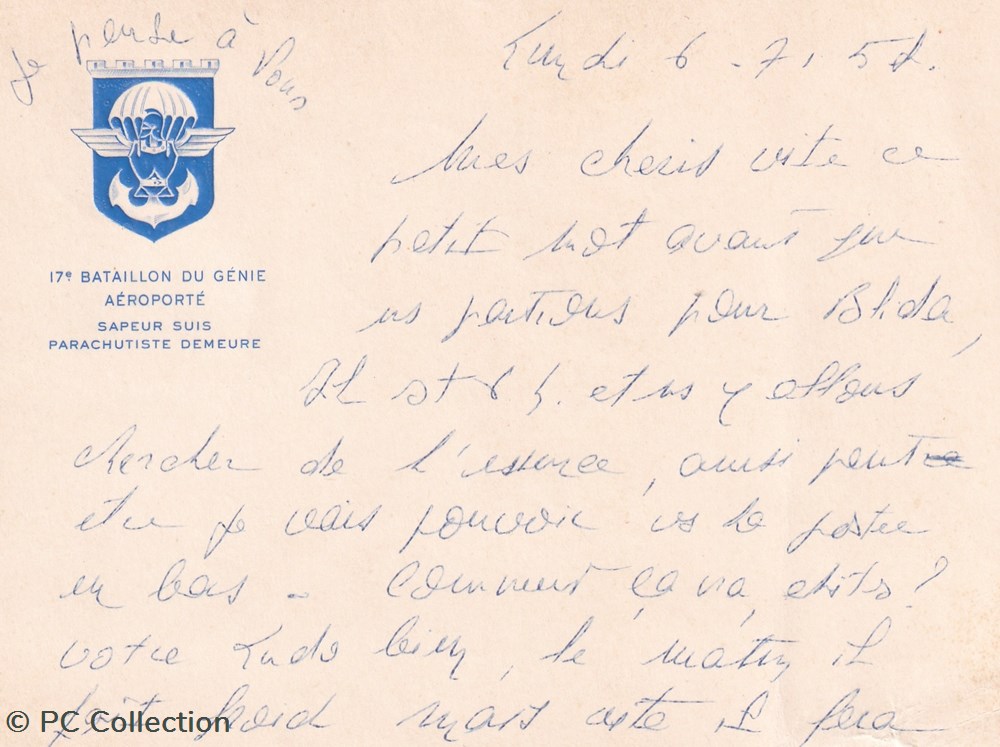 Blida 6/7-71958 Archives Para Pauselli 2 documents anciens blida 6 7 71958 archives para pauselli