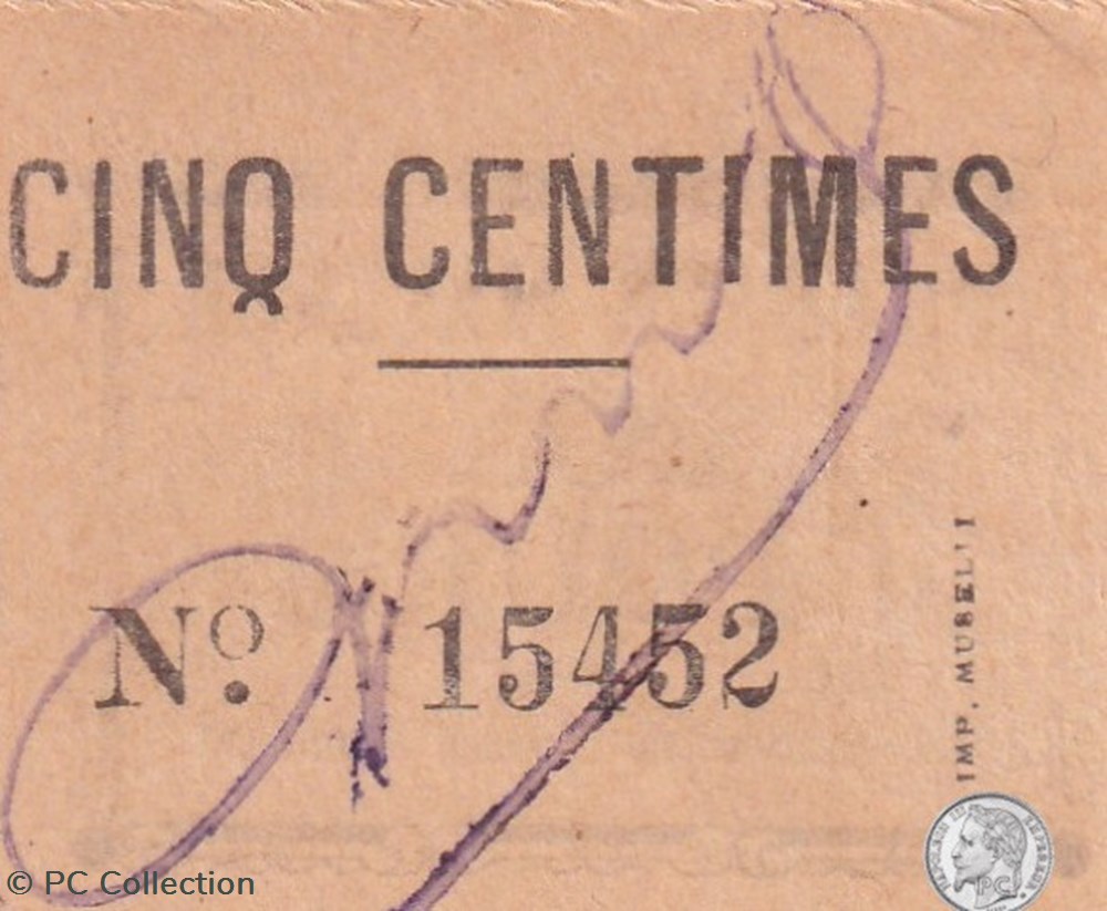 MASCARA 1916 JPCV.03 5 Cts billets afrique algerie mascara 1916 jpcv 03 5 cts