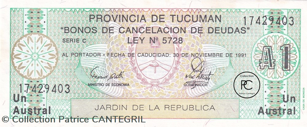 1985 PickS2703a 1 ₳ - Austral argentin Unc billets amerique du sud argentine 1985 picks2703a 1 austral argentin unc