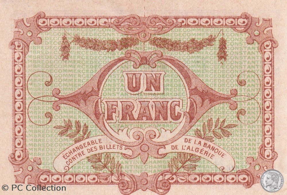 billets afrique algerie 140 20 28 6 1919 constantine 1 franc cdc series b36