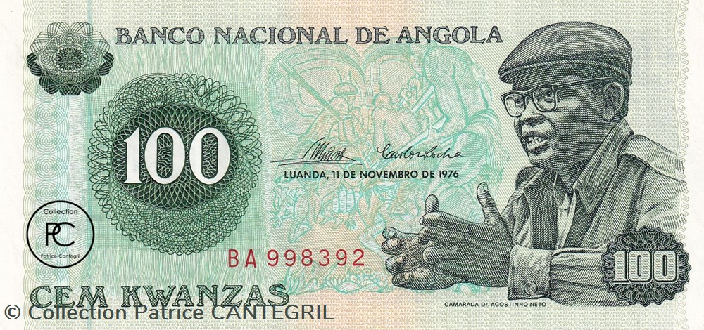 1976 Pick111a 100 Kz - Kwanza angolais Unc billets afrique 1976 pick111a 100 kz kwanza angolais unc