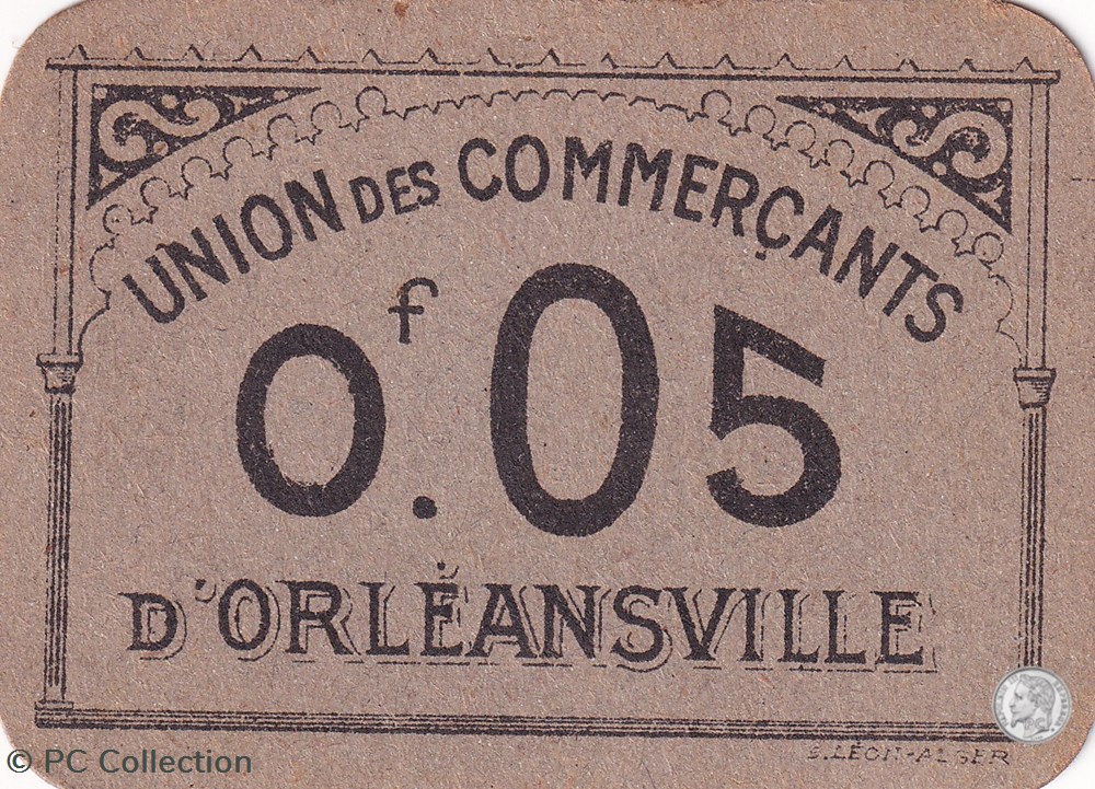 billets afrique algerie orleansville 10 0 05 franc 1916 2