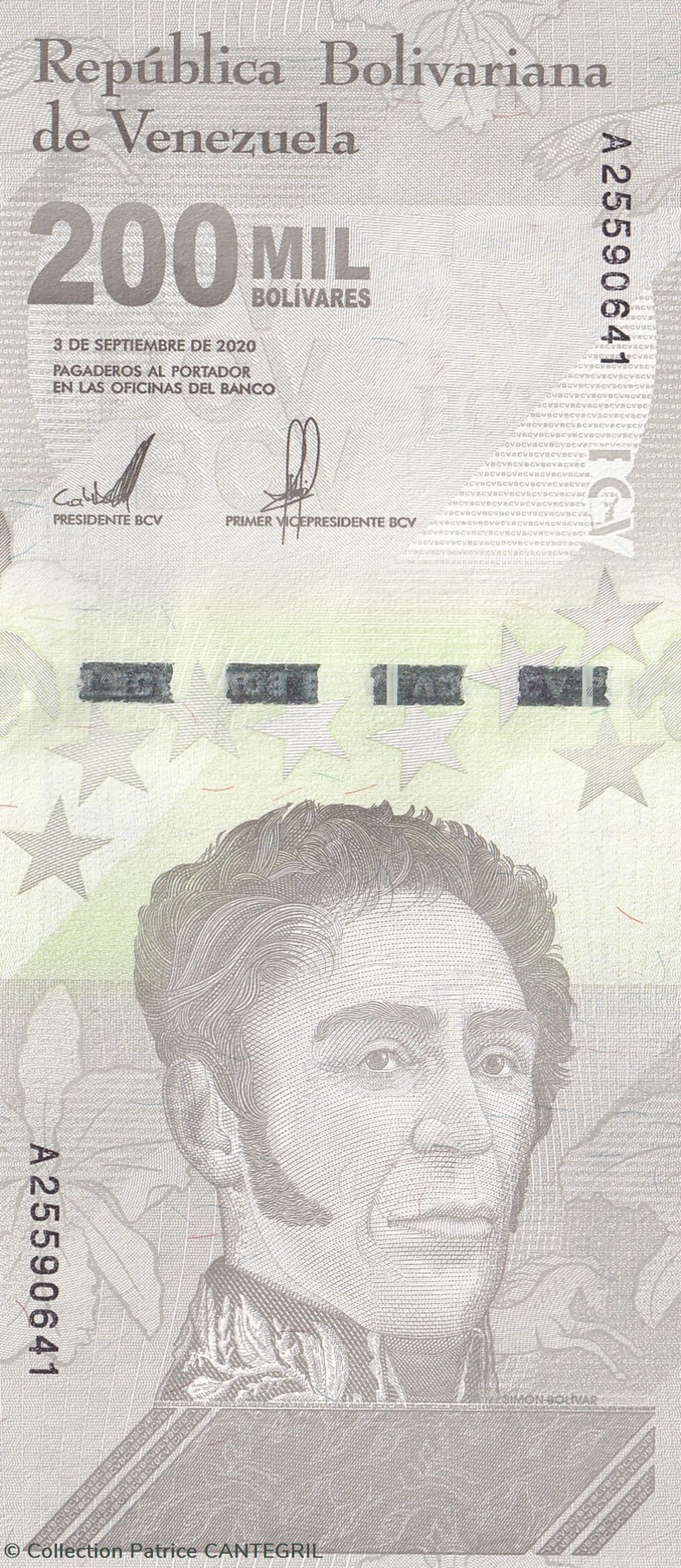 200.000 Bolívares Banco Central de Venezuela 03.09.2020 Unc Pick billets amerique du sud 200 000 bolivares banco central de venezuela 03 09 2020 unc pick