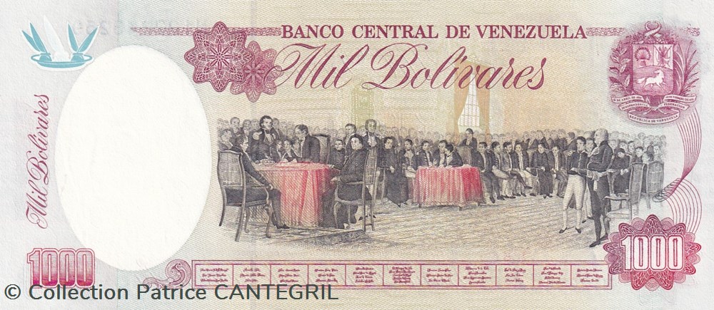 billets amerique du sud 1 000 bolivares banco central de venezuela 06 08 1998 unc pick 76d