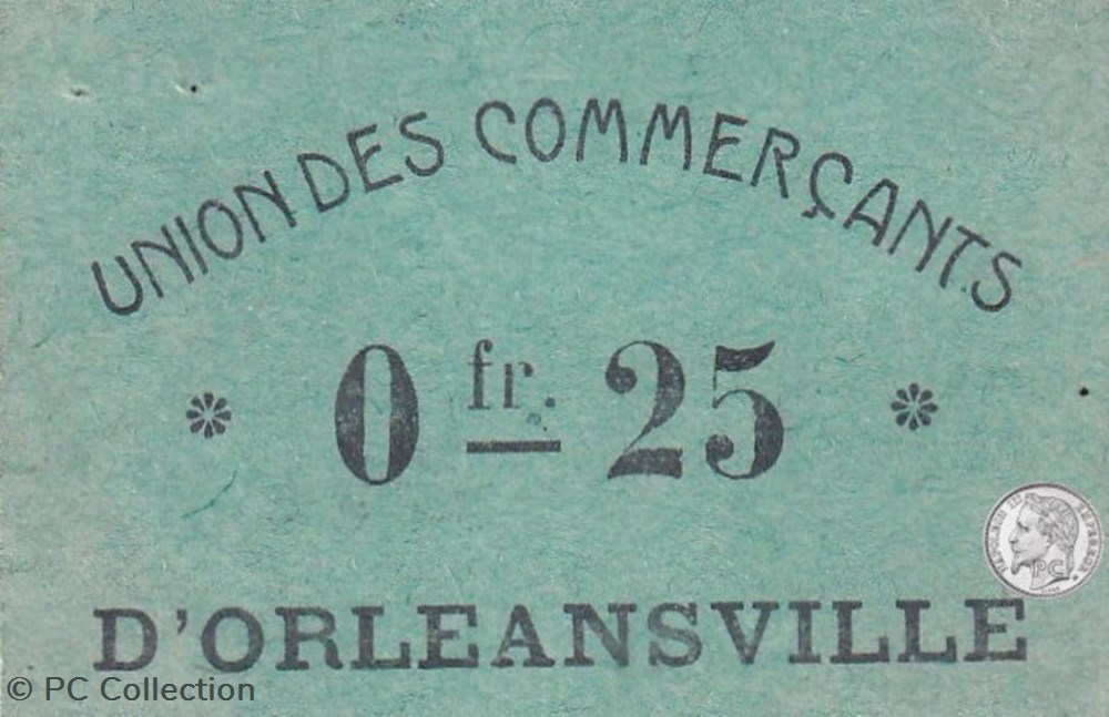 billets afrique algerie orleansville 3 0 25 franc 1916