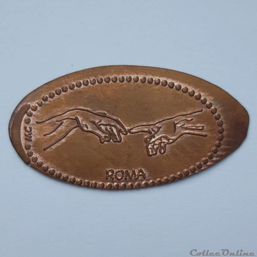 medaille rome la creation adam