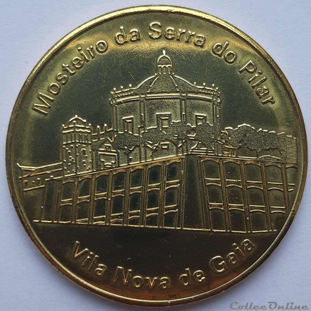 Porto - Mosteiro da Serra do Pilar (Vila Nova de Gaia) - jeton doré medaille porto mosteiro da serra do pilar vila nova de gaia jeton dore