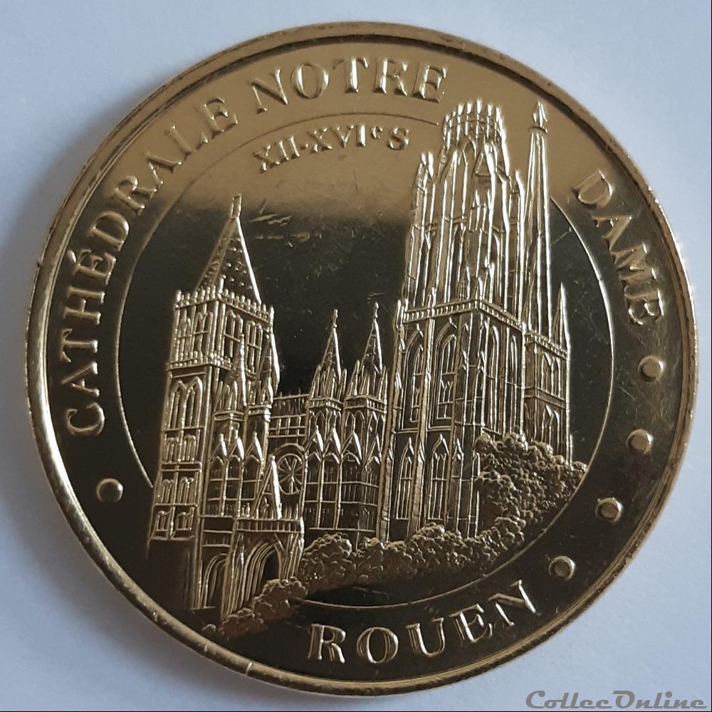 Rouen - Cathédrale Notre-Dame XII-XVIe S medaille rouen cathedrale notre dame xii xvie s