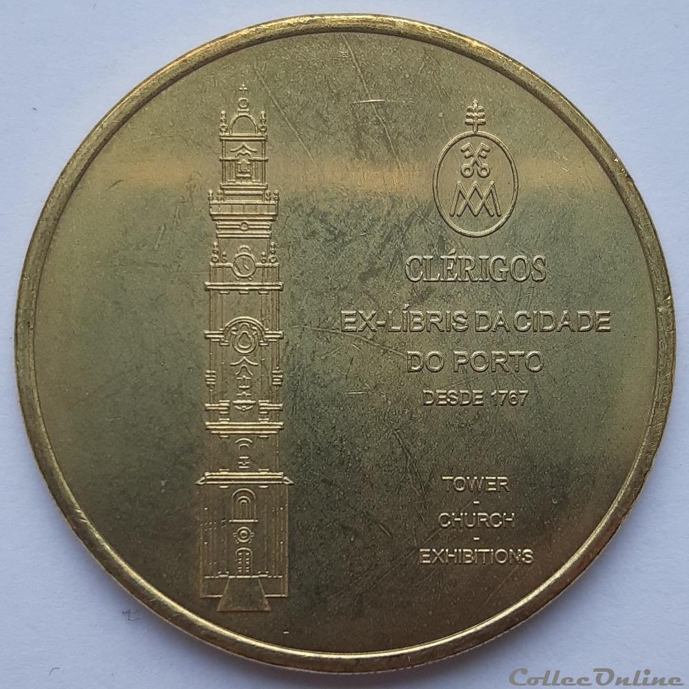 Porto - Clérigos Ex-Libris da Cidade do Porto medaille porto clerigos ex libris da cidade do porto