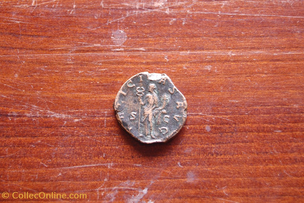 Sesterce Gordien Félicité monnaies antiquite av jc a ap romaines republicaines imperiales sesterce gordien felicite