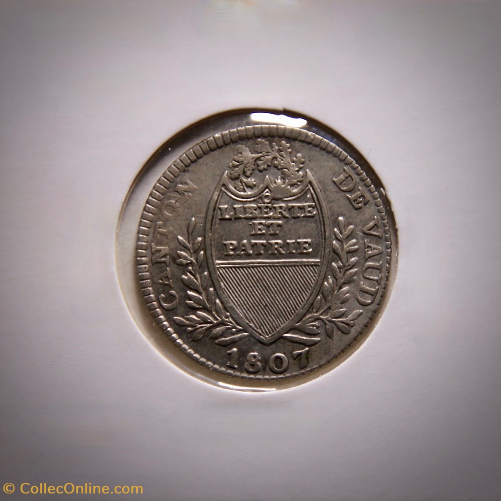 Canton de Vaud - 5 Batz (1807) monnaies monde suisse canton de vaud 5 batz 1807