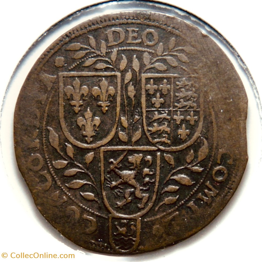 Philippe II, Duché de Brabant. 1598, Cuivre. monnaies paranumismatique jetons poids philippe ii duche de brabant 1598 cuivre