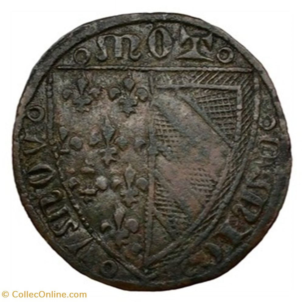 Jeton, Jeanne de Bourgogne. Cuivre, nd. monnaies paranumismatique jetons poids jeton jeanne de bourgogne cuivre nd