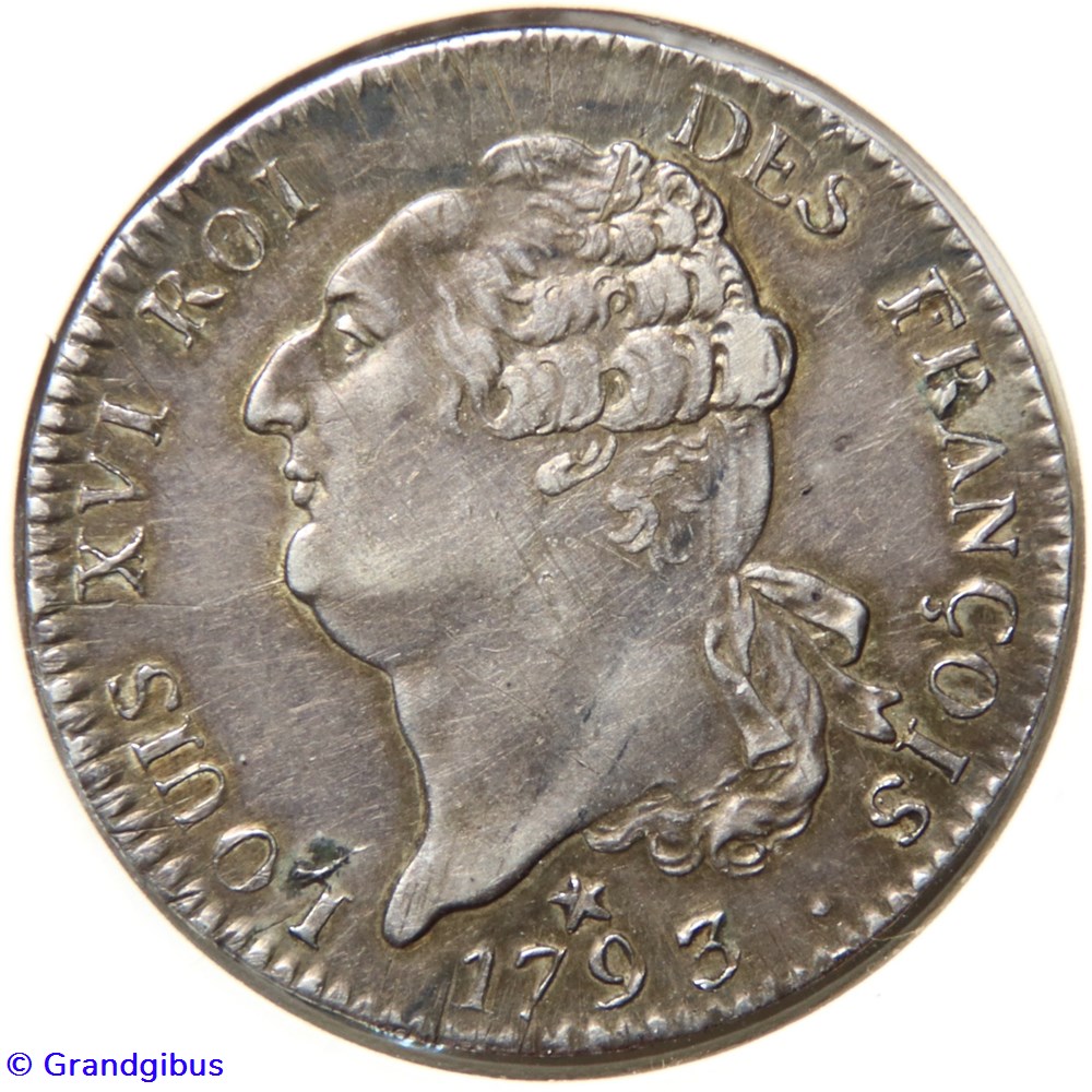 monnaies monde france louis xvi 1793 ecu dit au genie