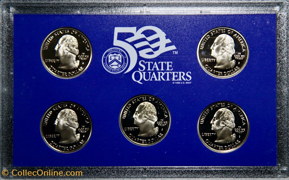 Série 2007 S - US Mint 50 State Quarters Proof 2 monnaies monde etats unis serie 2007 s us mint 50 state quarters proof