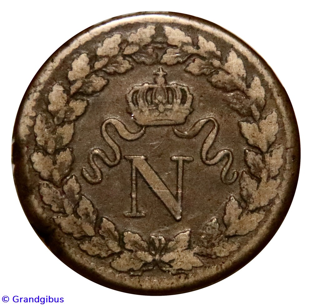 monnaies monde france un decime a l n couronnee 1814 bb petit millesime et coin choque