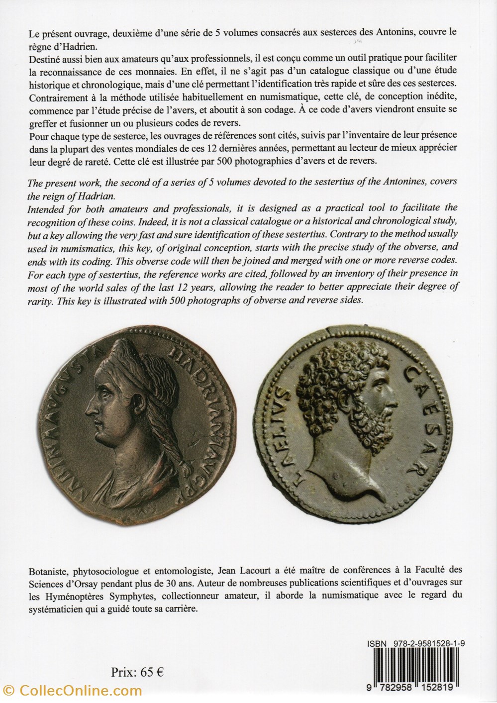 Sesterces des Antonins (96-192). II - Hadrien (117-138). monnaies livres ouvrages identifications sesterces des antonins 96 192 ii hadrien 117 138