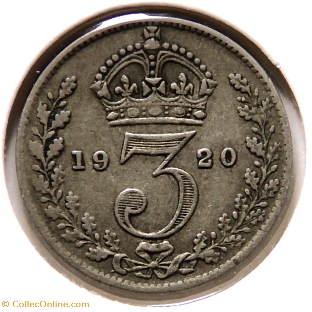 George V - 3 Pence 1920. monnaies monde royaume uni george v 3 pence 1920