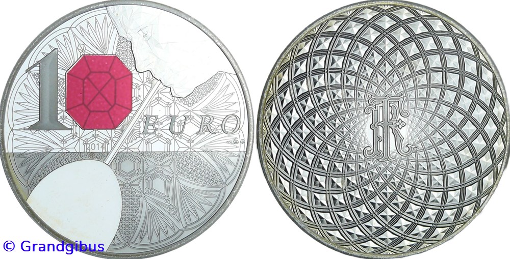 monnaies euros france 10 argent 2014 baccarat