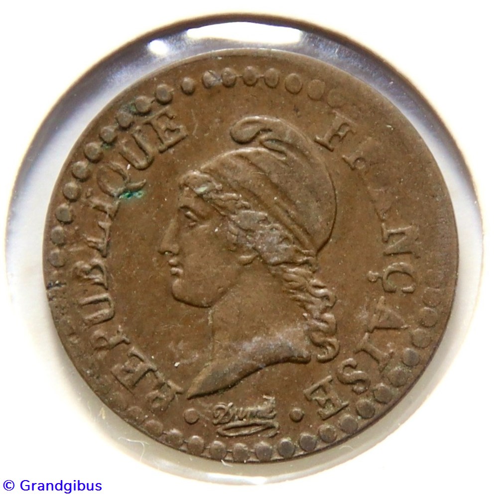 monnaies monde france un centime an 7 a