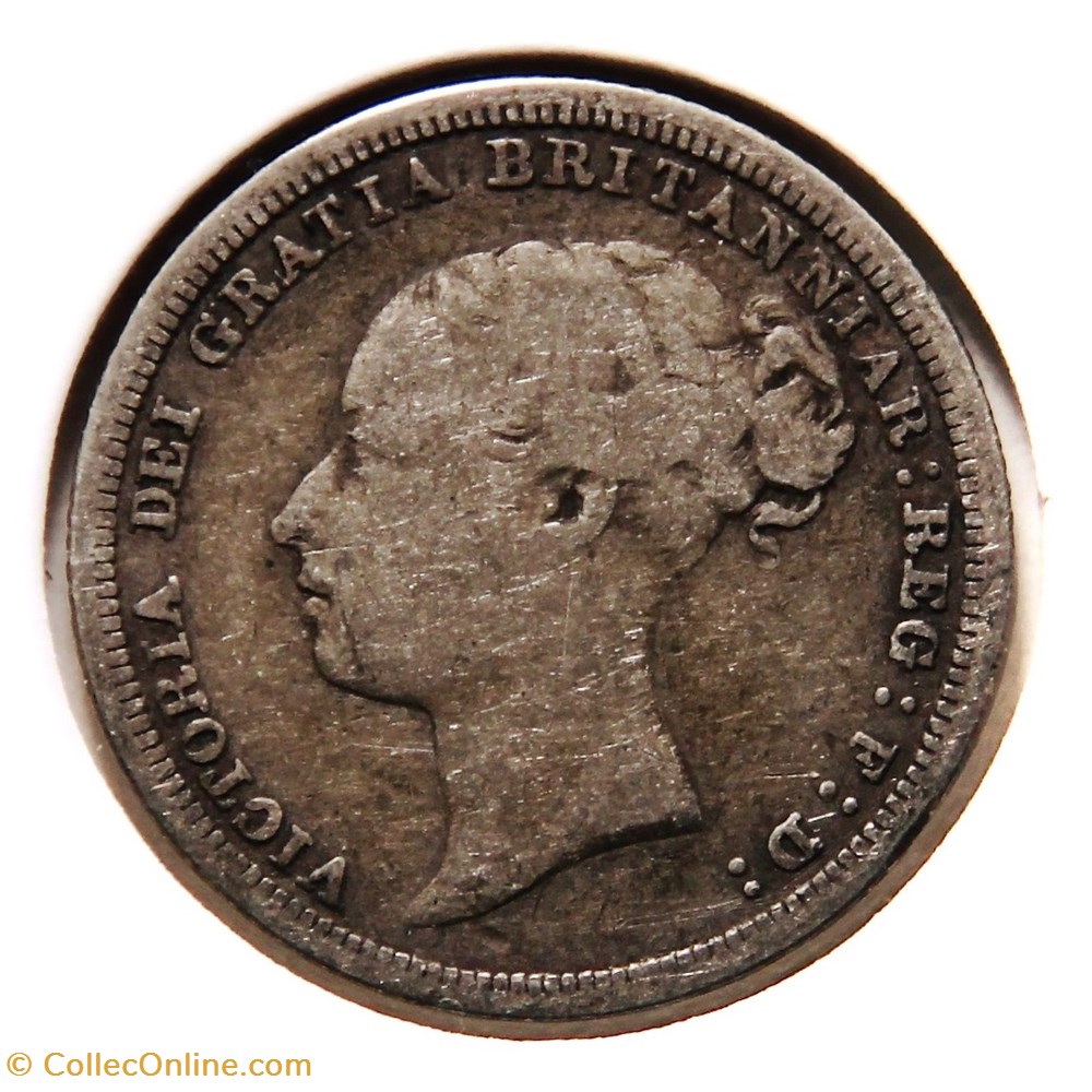 Victoria - 6 Pence 1881. monnaies monde royaume uni victoria 6 pence 1881