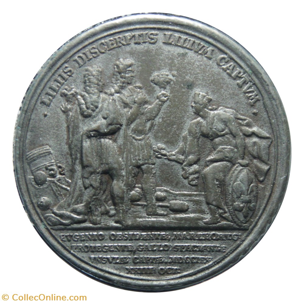 Siège de Lille - Médaille de la prise de Lille monnaies paranumismatique jetons poids siege de lille medaille de la prise de lille
