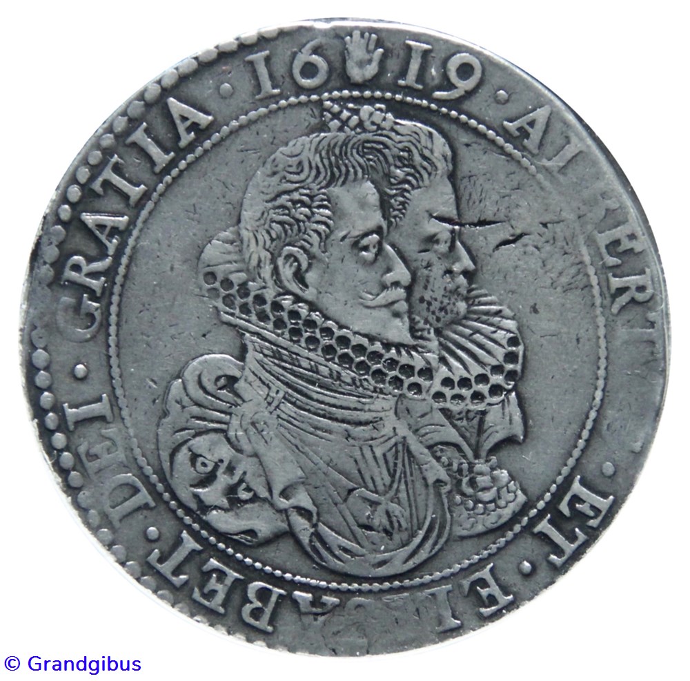 Albert & Isabelle - Ducaton, 1619 Anvers monnaies europe medievale pays bas espagnols albert isabelle ducaton 1619 anvers