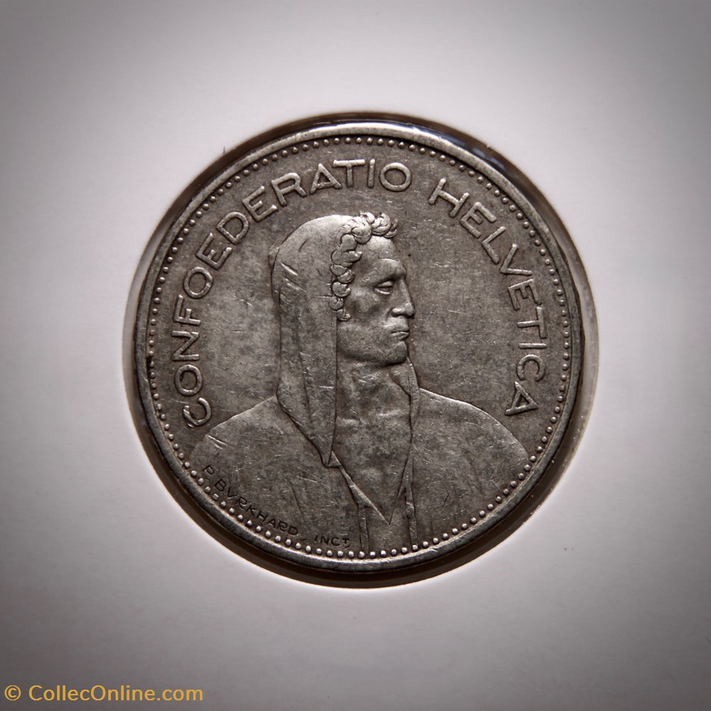 5 Francs 1937 B Berger (p.m) monnaies monde suisse 5 francs 1937 b berger p m