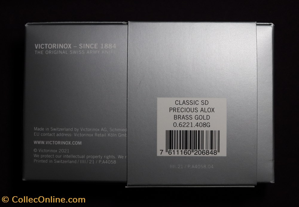 Victorinox -Classic Precious Alox - Brass Gold 5 couteaux de poches victorinox classic precious alox brass gold