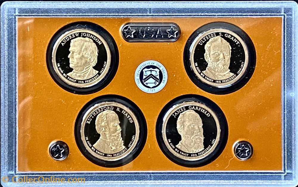 Série 2011 S - US Mint Presidential $1 Coin Proof Set monnaies monde etats unis serie 2011 s us mint presidential 1 coin proof set