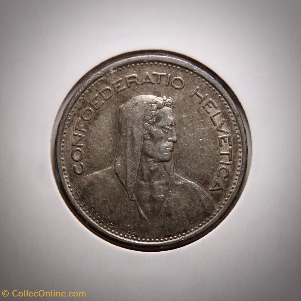 5 Francs 1948 B Berger (p.m) monnaies monde suisse 5 francs 1948 b berger p m