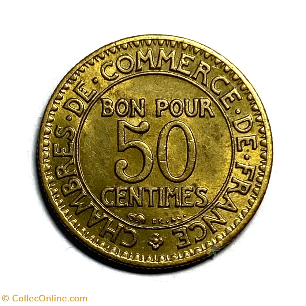 50 centimes, 1923 Chambres de Commerce monnaies monde france 50 centimes 1923 chambres de commerce