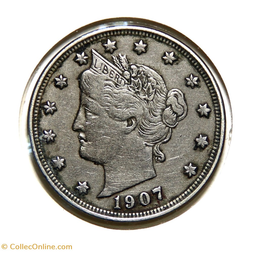 5 Cents - Liberty Head, 1907 monnaies monde etats unis 5 cents liberty head 1907