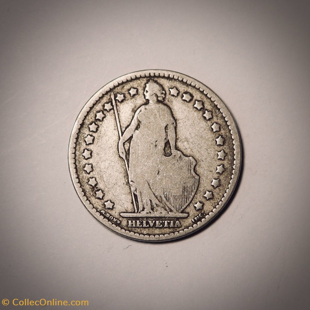 1 Franc 1886 B Helvetia debout monnaies monde suisse 1 franc 1886 b helvetia debout