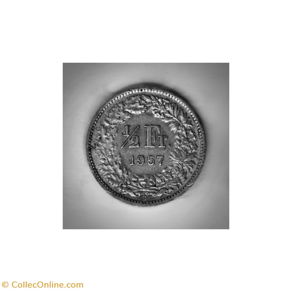 1/2 Franc 1957 B monnaies monde suisse 1 2 franc 1957 b