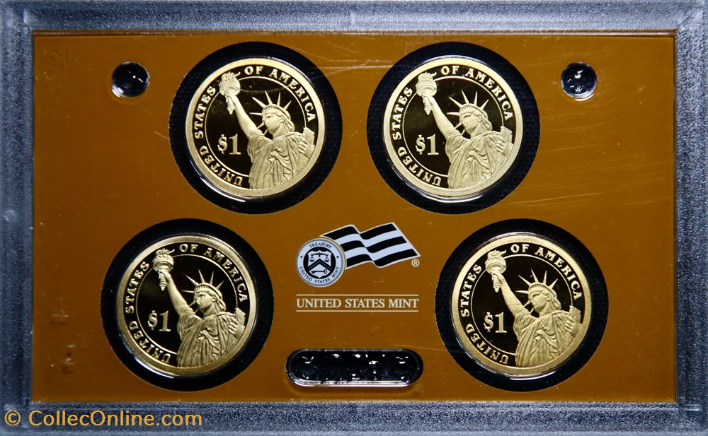 Série 2007 S - US Mint Presidential $1 Coin Proof Set 2 monnaies monde etats unis serie 2007 s us mint presidential 1 coin proof set