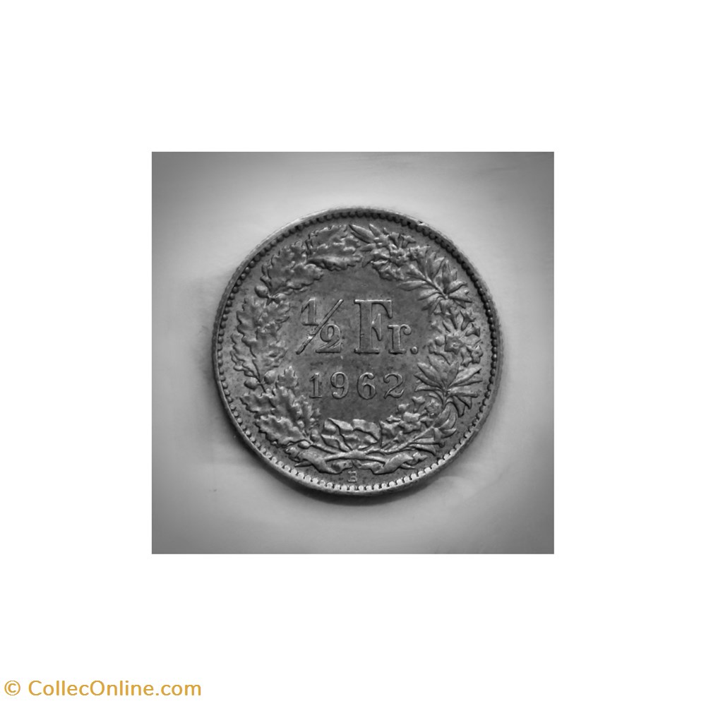 1/2 Franc 1962 B monnaies monde suisse 1 2 franc 1962 b